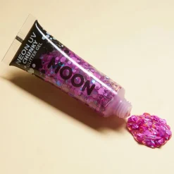 Gel néon à grosses paillettes Moon Glow violet