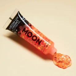 Gel néon à grosses paillettes Moon Glow orange