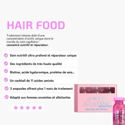 Hair food coffret 3 ampoules magiques