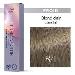Illumina color 8/1 blond clair cendré