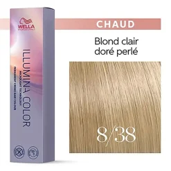 Illumina color 8/38 blond clair doré perlé