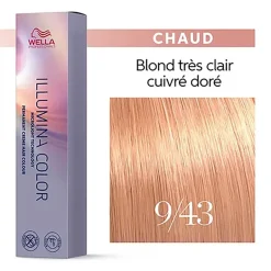 Illumina color 9/43 blond très clair cuivré doré