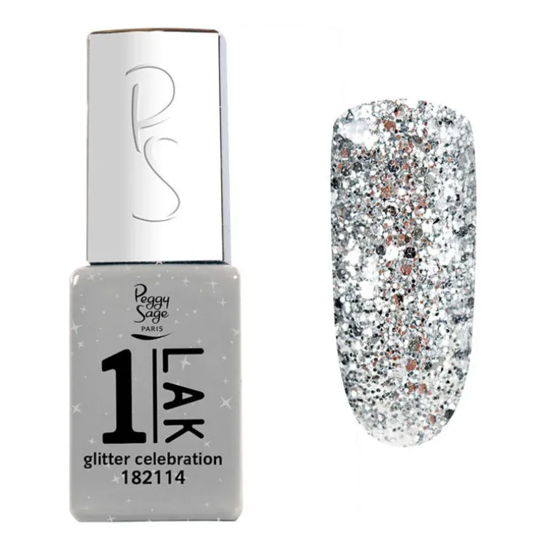 1-LAK vernis semi-permanent 3 en 1 glitter celebration