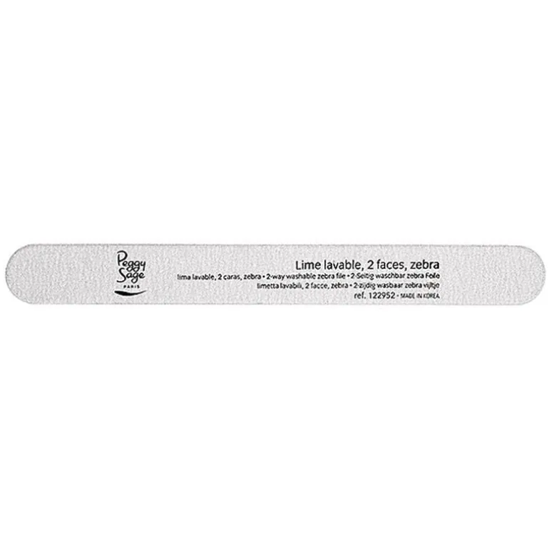 Lime à ongles 2 faces lavable 100/100 zebra, pour ongles artificiels