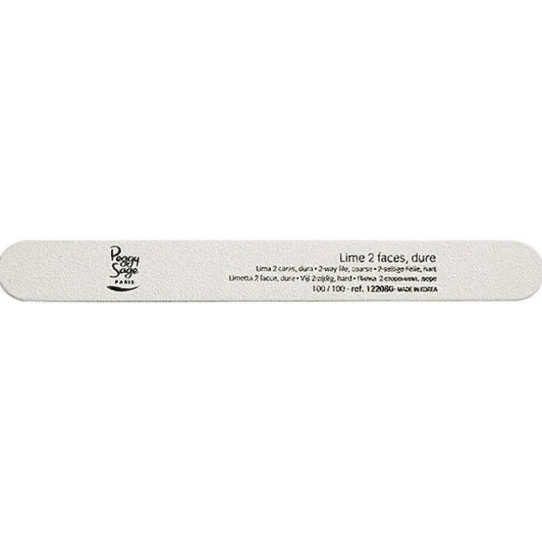 Lime à ongles 2 faces lavable 100/100 blanc, pour ongles naturels