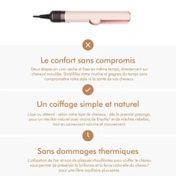 Lisseur séchant Airstrait rose ceramique
