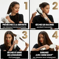 Lisseur séchant Duet Style noir