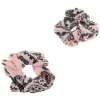 Lot de 2 chouchou bandana rose