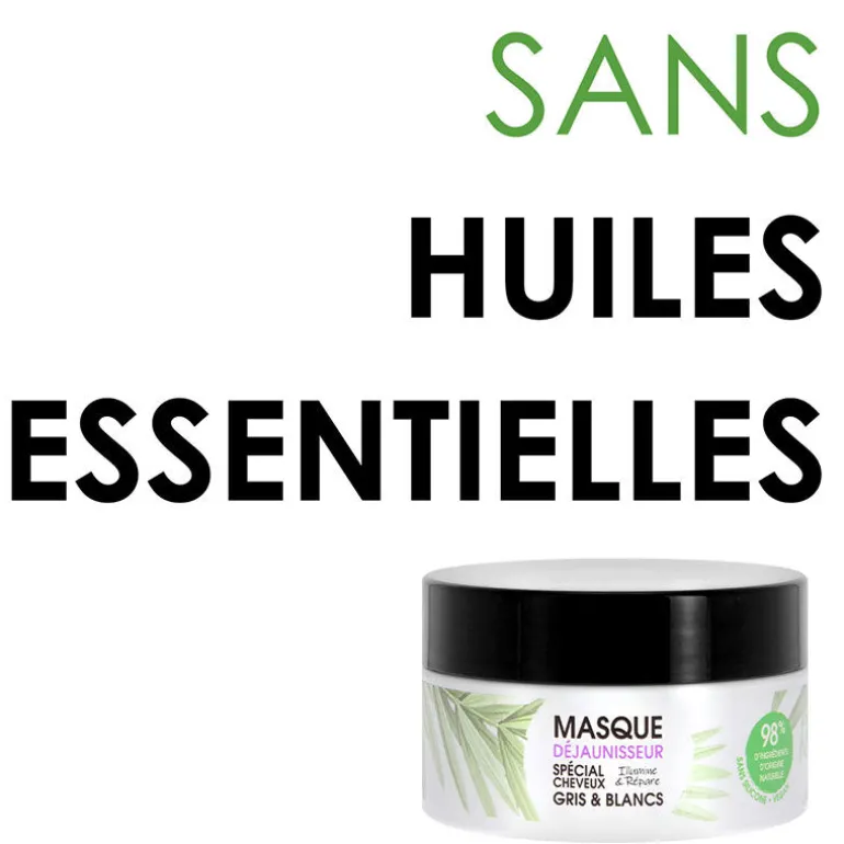 Masque déjaunisseur cheveux gris & blancs Gamme Nature
