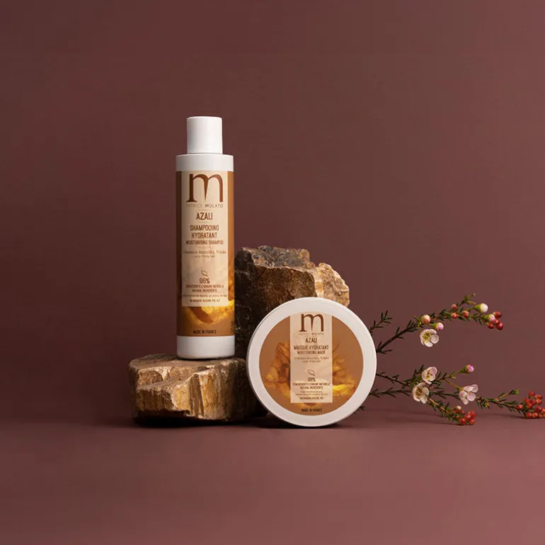 Masque hydratant cheveux bouclés frisés Azali