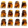 Mini pinces croco marrons 1,5cm