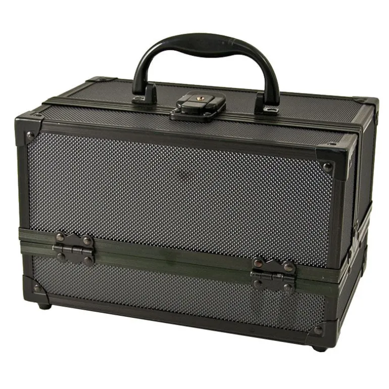 Mini valise make-up en alu noire