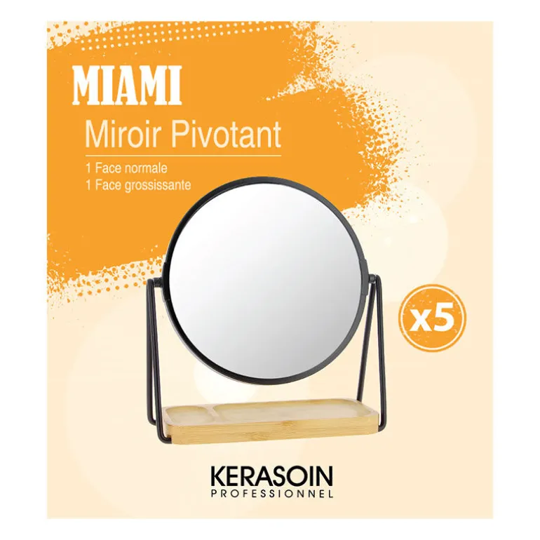 Miroir double face sur pied grossissant x 5 Miami