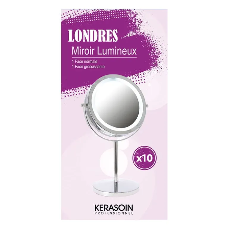 Miroir lumineux double face Londres