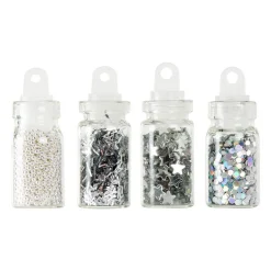 Paillettes pour ongles argenté