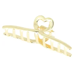 Pince croco coeur doré