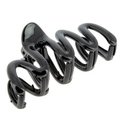 Pince croco plastique zigzag noire