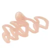 Pince croco plastique zigzag rose