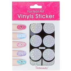 Pochoir vinyl fleur pour ongles