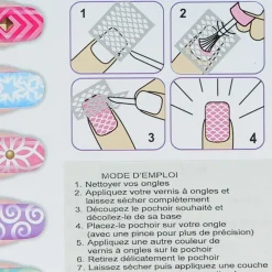 Pochoir vinyl fleur pour ongles