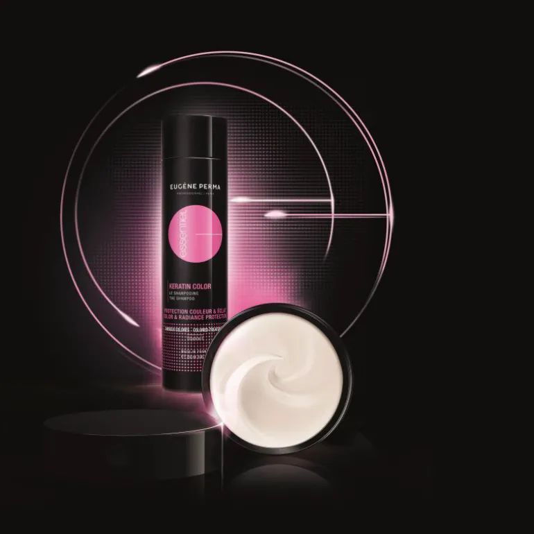 Rituel cheveux colorés shampooing et masque Essentiel Keratin Color