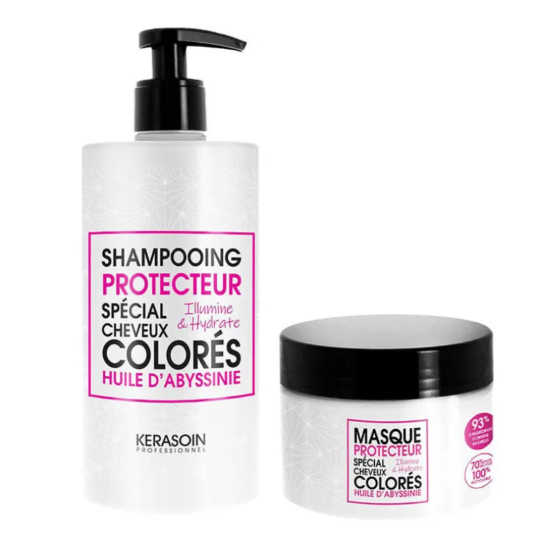 Rituel cheveux colorés shampooing et masque