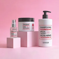 Rituel cheveux secs et abimés shampooing et masque