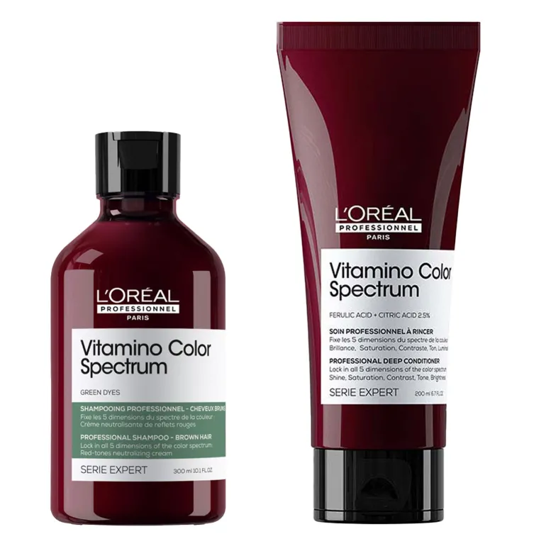 Rituel neutralisant Vitamino Color Spectrum cheveux bruns, anti-rouge