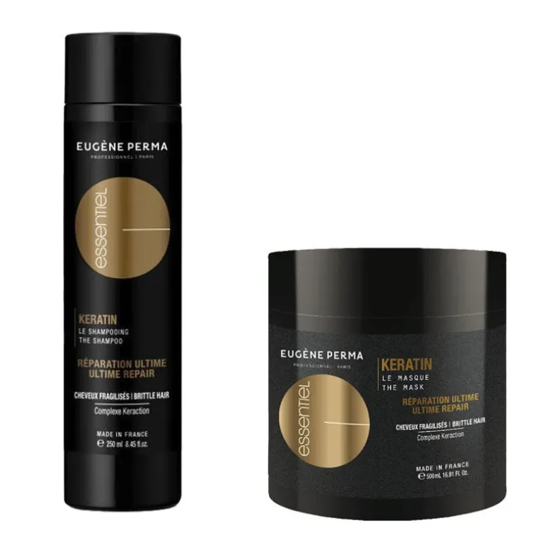 Rituel réparateur shampooing et masque Essentiel Keratin shampooing 250ml + masque 500ml