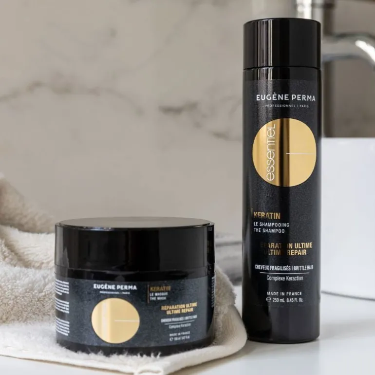 Rituel réparateur shampooing et masque Essentiel Keratin shampooing 250ml + masque 500ml