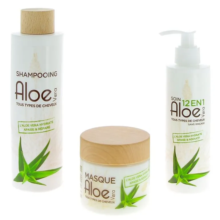 Routine hydratante pour tous types de cheveux Aloe Vera