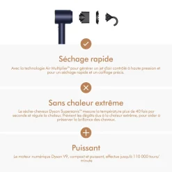 Sèche-cheveux Supersonic cheveux raides à ondulés