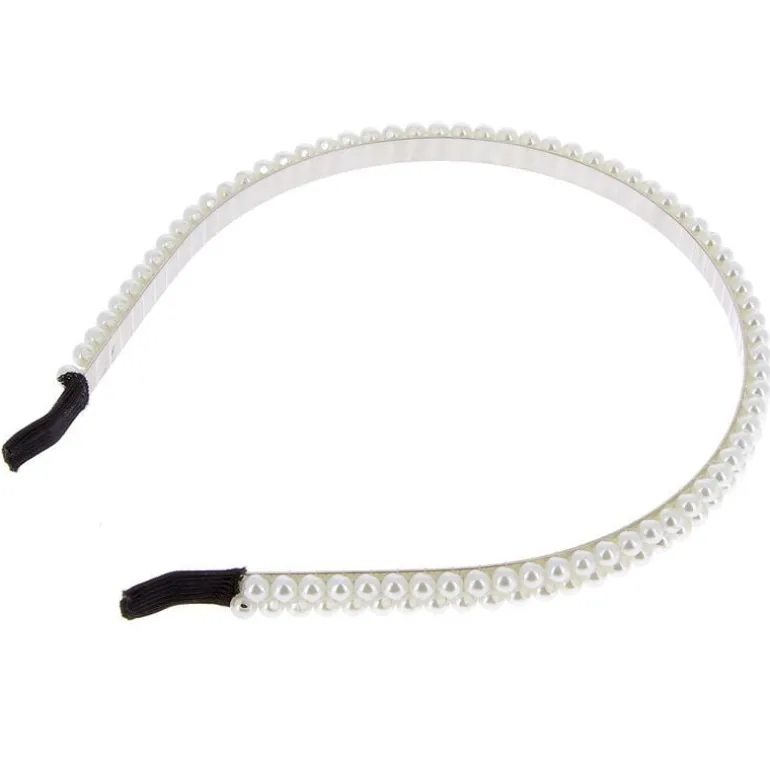Serre-tête à perles 2 rangés