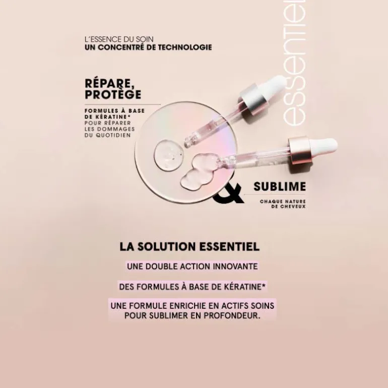 Shampooing 2 en 1 Essentiel Keratin Frizz Control format voyage 100ml