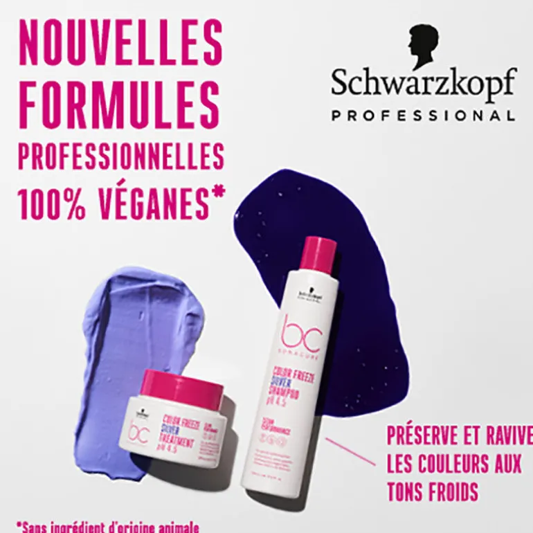 Shampooing argent pour cheveux gris et blancs BC Color Freeze Silver 250ml