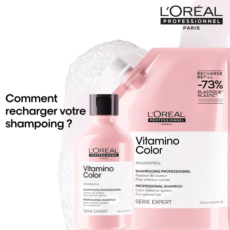 Shampooing cheveux colorés Vitamino Color recharge 500ml
