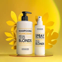 Shampooing éclaircissant spécial cheveux blonds
