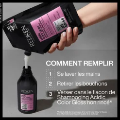 Shampooing doux couleur Acidic Color Gloss 300ml + recharge 500ml
