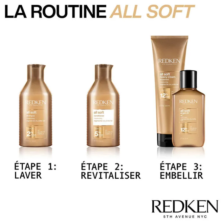 Shampooing hydratant pour cheveux secs et sensibilisés All Soft 300 ml