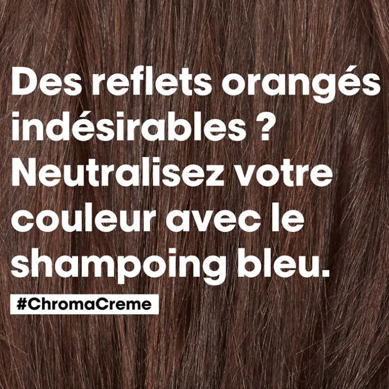 Shampooing neutralisant pour cheveux bruns Chroma Crème bleu