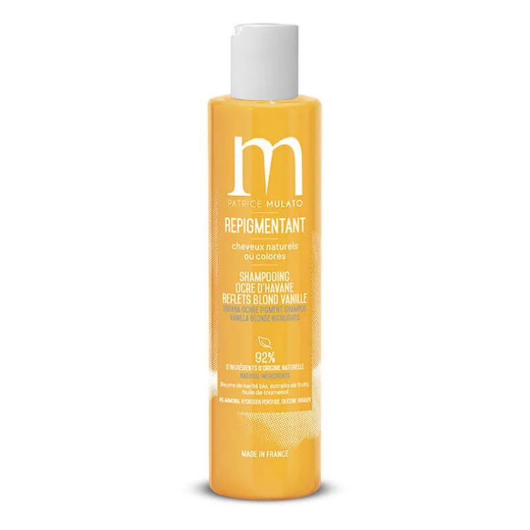 Shampooing repigmentant cheveux naturels ou colorés ocre d'havane