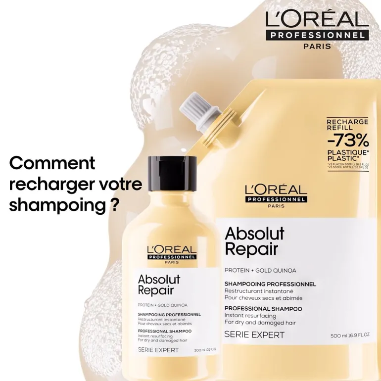Shampooing restructurant instantané Absolut Repair recharge 500ml