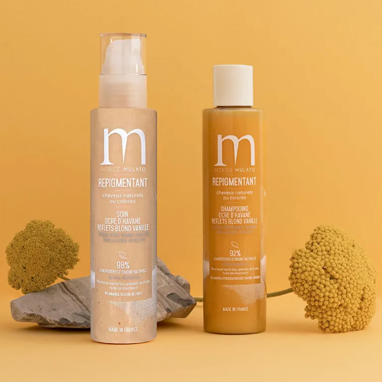 Soin repigmentant cheveux naturels ou colorés ocre d'havane