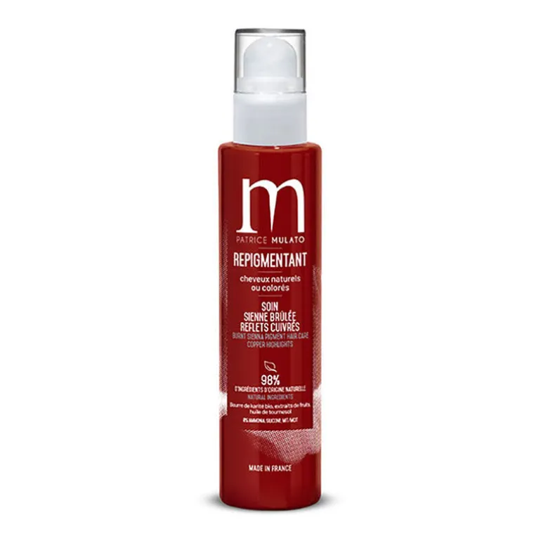 Soin repigmentant cheveux naturels ou colorés sienne brûlée