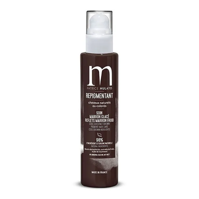 Soin repigmentant cheveux naturels ou colorés marron glacé