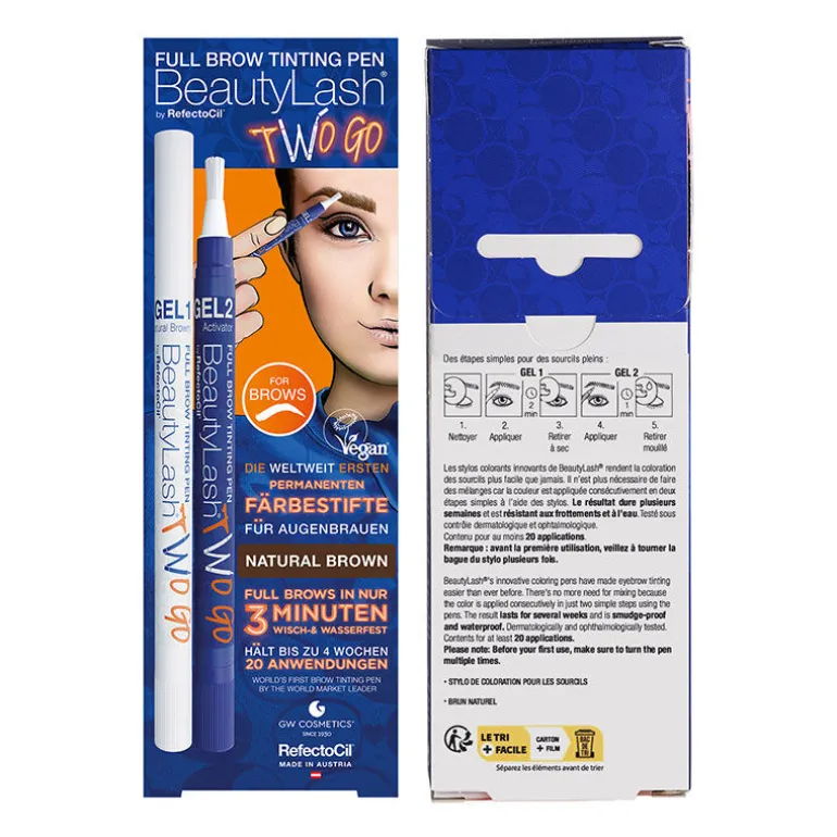 Stylo coloration des sourcils brun naturel