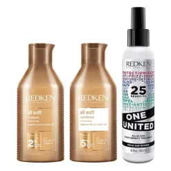 Trio hydratant Miracle cheveux secs et rêches All Soft One United