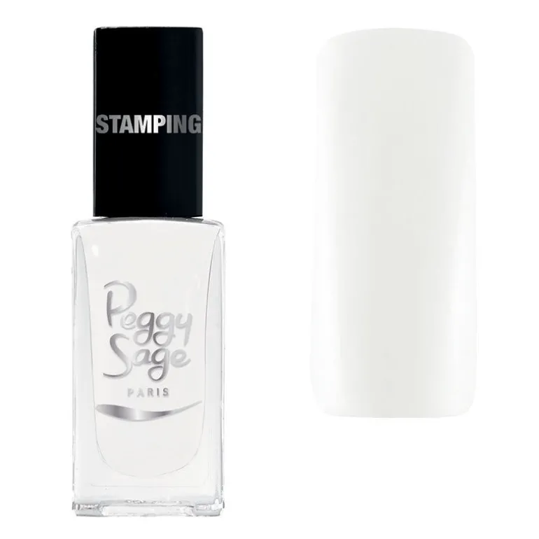 Vernis à ongles stamping Peggy sage blanc