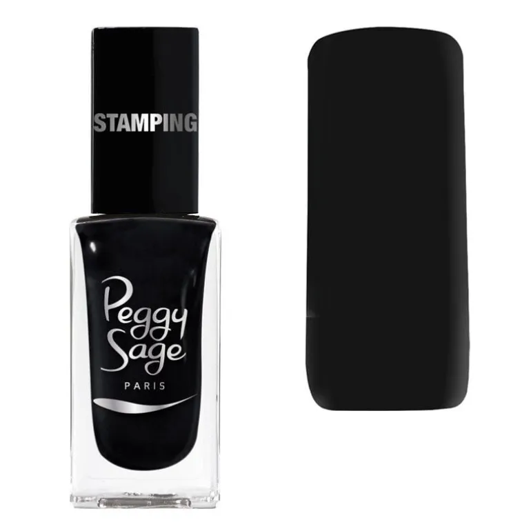 Vernis à ongles stamping Peggy sage noir