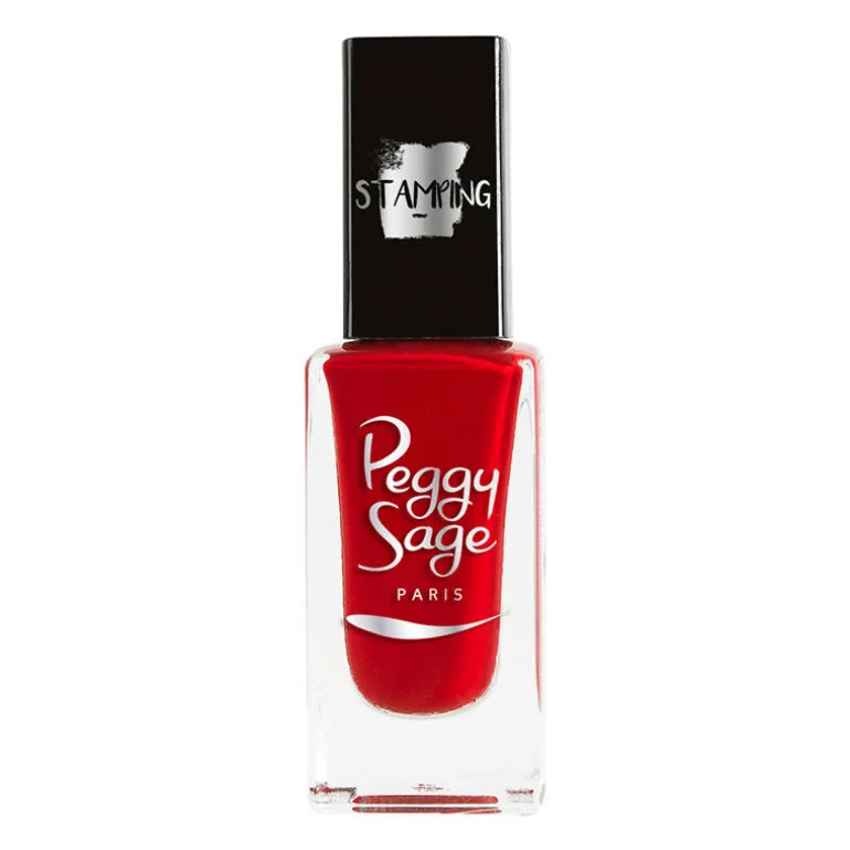Vernis à ongles stamping Peggy sage rouge